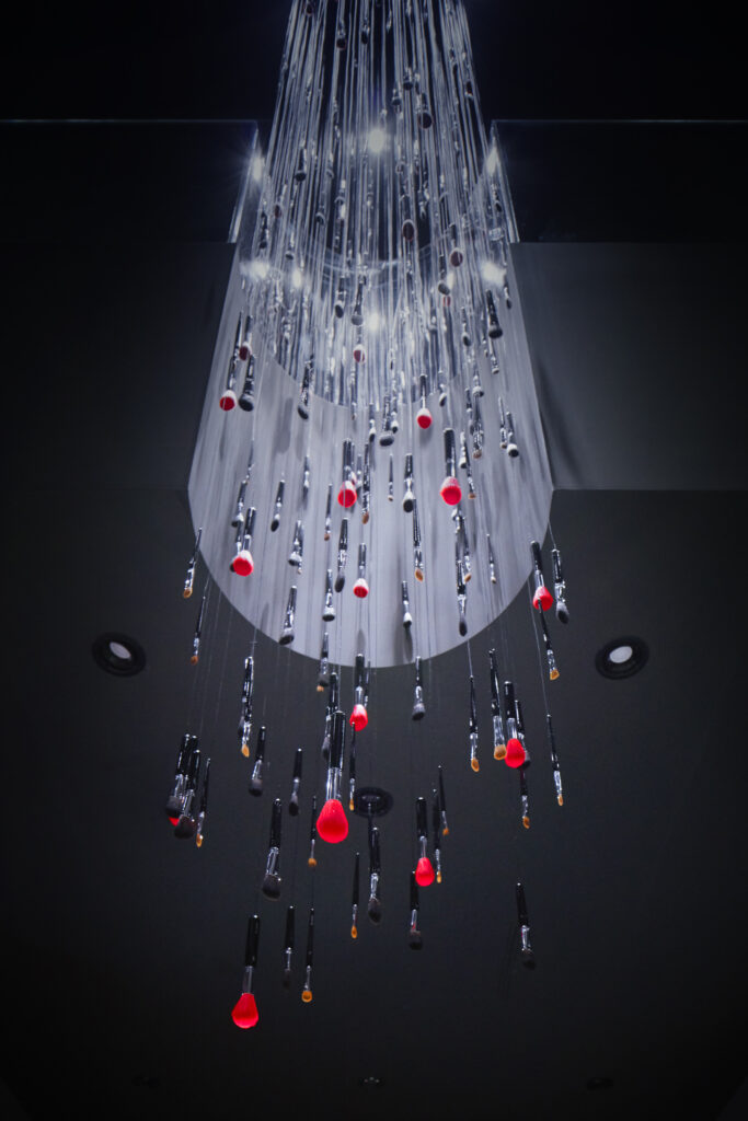 an image showcasing the interior of Shu Uemura flagship store collaboratively designed by PDFM with Shu Uemura design team