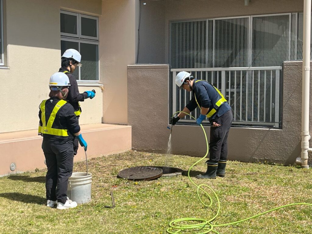 PDFM workers Cleaning and managing buildings and incidental facilities in the U.S. Navy Air Facility Atsugi