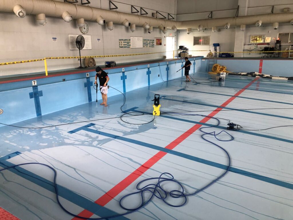 PDFM workers Cleaning and managing buildings and incidental facilities in the U.S. Navy Air Facility Atsugi