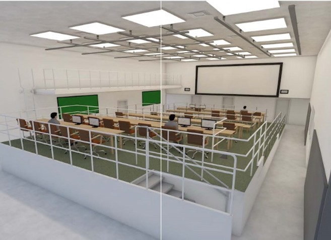 An architectural design designed by PDFM to modify the administrative facility to accommodate the requirement for a designated emergency operations function as directed by relevant authority.